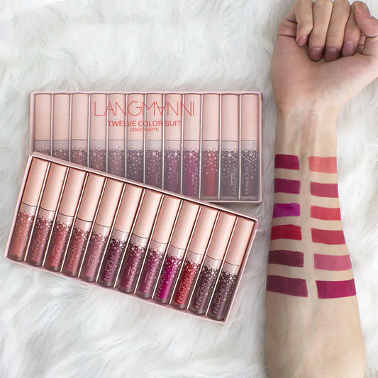 Matte Lip Gloss Set - Non-Stick and Long-Lasting