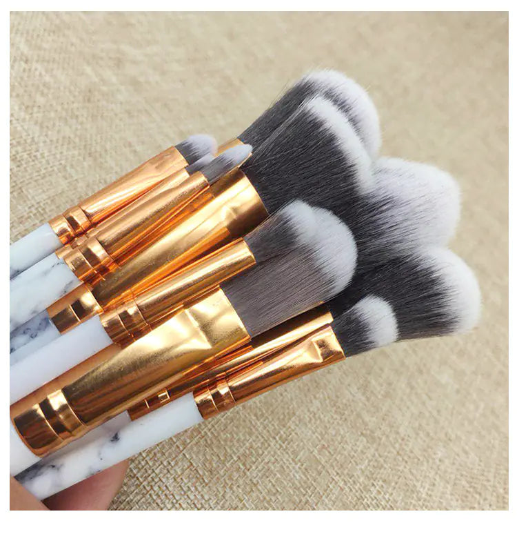 Marble Pattern Makeup Brush Set