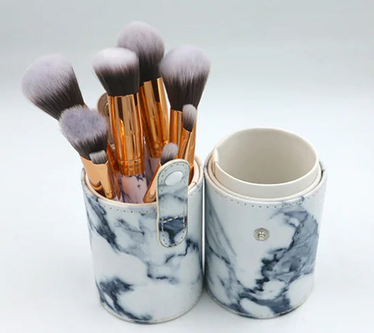 Marble Pattern Makeup Brush Set